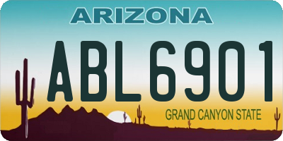 AZ license plate ABL6901