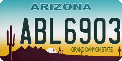 AZ license plate ABL6903