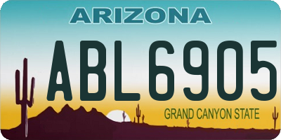 AZ license plate ABL6905