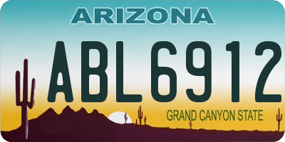 AZ license plate ABL6912
