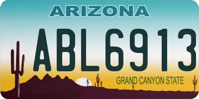 AZ license plate ABL6913