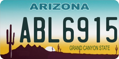 AZ license plate ABL6915