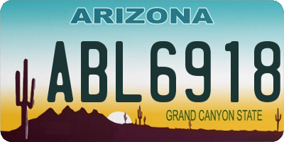 AZ license plate ABL6918
