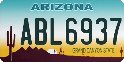 AZ license plate ABL6937