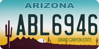 AZ license plate ABL6946