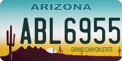AZ license plate ABL6955