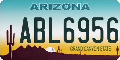 AZ license plate ABL6956