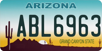 AZ license plate ABL6963