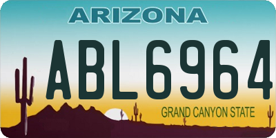 AZ license plate ABL6964