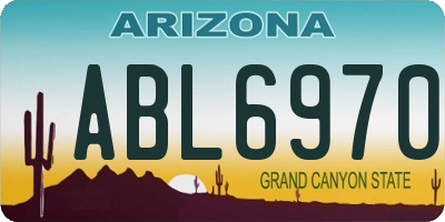 AZ license plate ABL6970