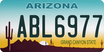 AZ license plate ABL6977