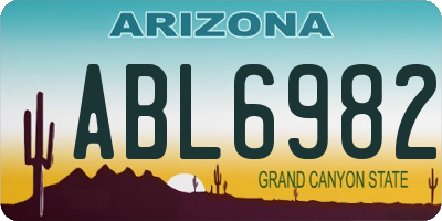 AZ license plate ABL6982