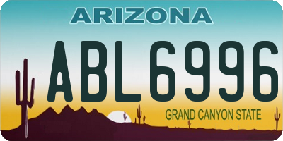 AZ license plate ABL6996