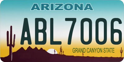 AZ license plate ABL7006