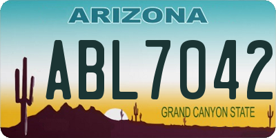 AZ license plate ABL7042