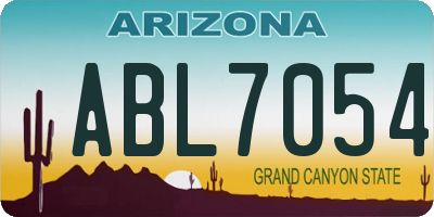 AZ license plate ABL7054