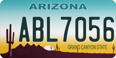AZ license plate ABL7056