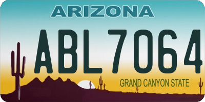 AZ license plate ABL7064
