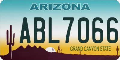 AZ license plate ABL7066
