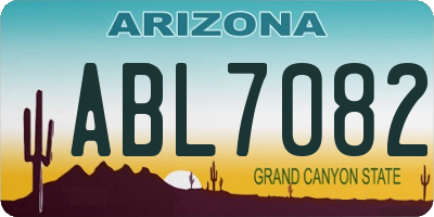 AZ license plate ABL7082