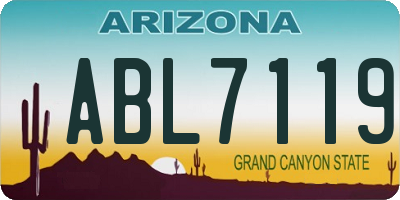 AZ license plate ABL7119