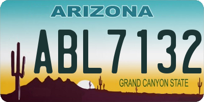 AZ license plate ABL7132