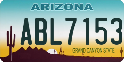AZ license plate ABL7153