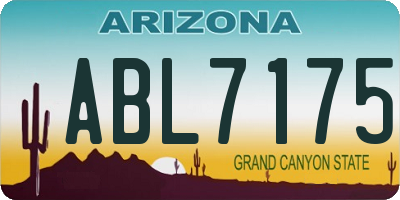 AZ license plate ABL7175