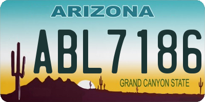 AZ license plate ABL7186