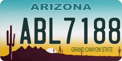 AZ license plate ABL7188