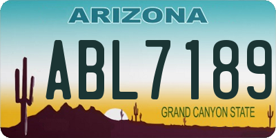 AZ license plate ABL7189