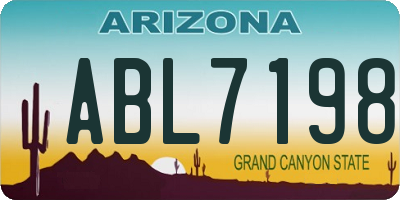 AZ license plate ABL7198