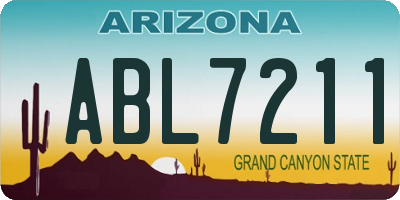 AZ license plate ABL7211