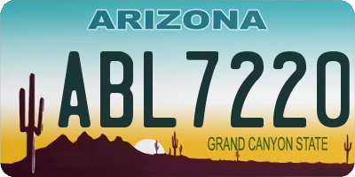 AZ license plate ABL7220