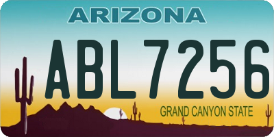 AZ license plate ABL7256