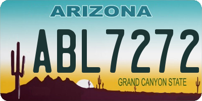 AZ license plate ABL7272