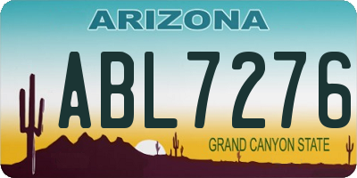 AZ license plate ABL7276