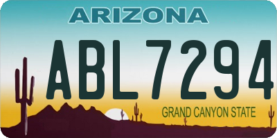 AZ license plate ABL7294