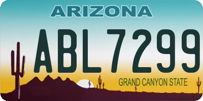 AZ license plate ABL7299