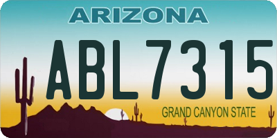 AZ license plate ABL7315