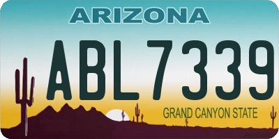 AZ license plate ABL7339