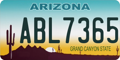 AZ license plate ABL7365