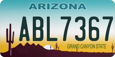 AZ license plate ABL7367