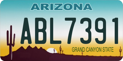AZ license plate ABL7391