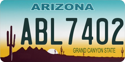 AZ license plate ABL7402