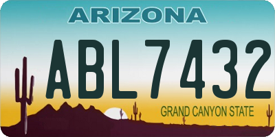 AZ license plate ABL7432