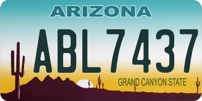 AZ license plate ABL7437