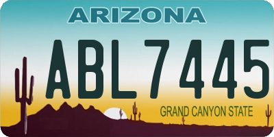 AZ license plate ABL7445