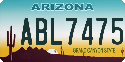 AZ license plate ABL7475