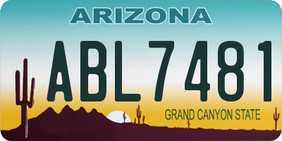 AZ license plate ABL7481